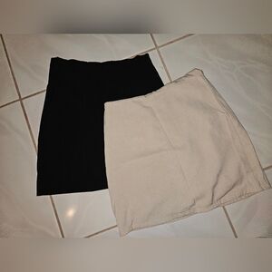 Black and Cream Skort Set
